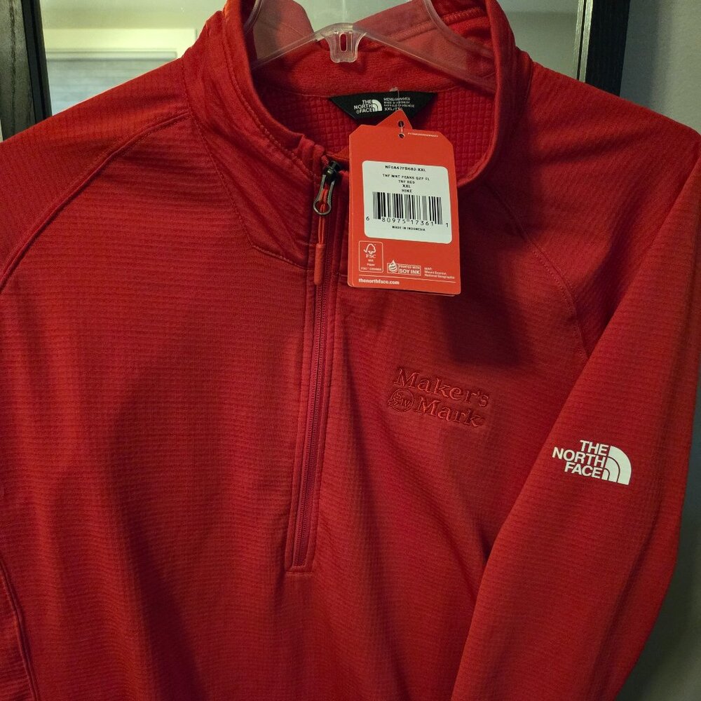 The North Face Mountain Peaks 1/4 Zip Fleece Pullover Slim Fit XXL - Makers Mark